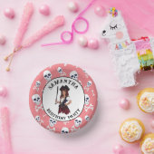 Pirate roze meisje schedels papieren kommen (Feest)