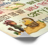Pirate Rules Motivational Quotes Poster - 8x10 (Coin)