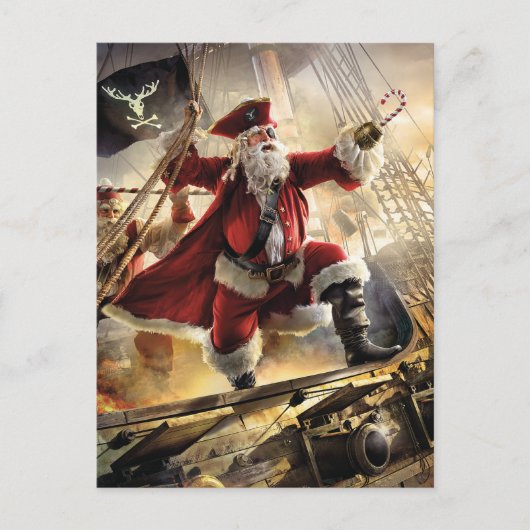 Pirate Santa Briefkaart (Voorkant)