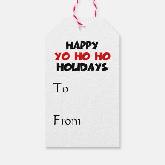 Pirate Santa Cadeaulabel (Achterkant)