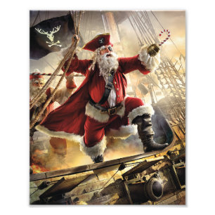 Pirate Santa Foto Afdruk
