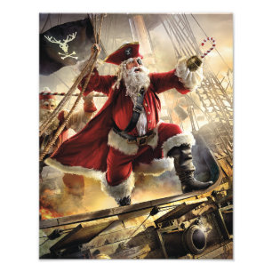 Pirate Santa Foto Afdruk