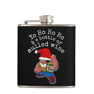 Pirate Santa Mulled Wine kerst Heupfles