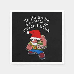 Pirate Santa Mulled Wine kerst Servet