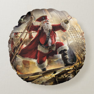 Pirate Santa Rond Kussen