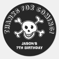 Pirate schedel en gekruiste beenderen stickers of 