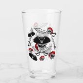 Pirate schedel met gekruiste sabels glas (Achterkant)