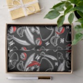 Pirate schedel met gekruiste sabels tissuepapier (Geschenk)