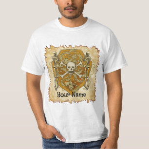 Pirate Schedel Schild t-shirt