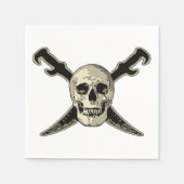Pirate (schedel) - White Standard Cocktail Paper N Servetten (Voorkant)