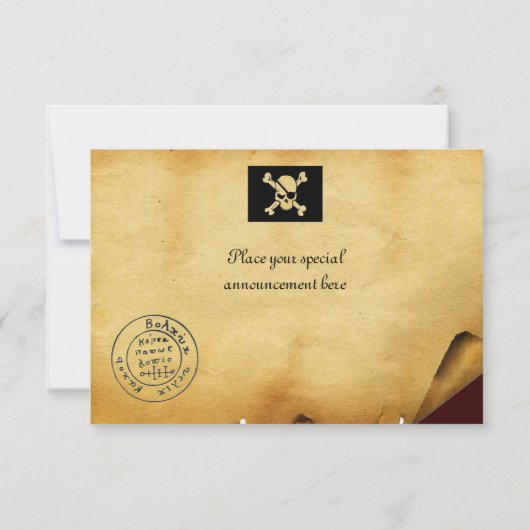 PIRATE SCHIP BATTLE / ANTIEK PIRATEN BEHANDELINGSK AANKONDIGING (Achterkant)