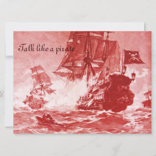 PIRATE SCHIP BATTLE / ANTIEK PIRATEN BEHANDELINGSK AANKONDIGING