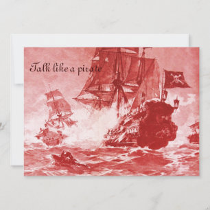 PIRATE SCHIP BATTLE / ANTIEK PIRATEN BEHANDELINGSK AANKONDIGING