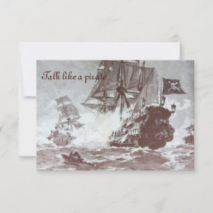 PIRATE SCHIP BATTLE / ANTIEK PIRATEN BEHANDELINGSK AANKONDIGING