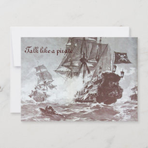 PIRATE SCHIP BATTLE / ANTIEK PIRATEN BEHANDELINGSK AANKONDIGING