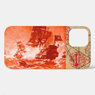 PIRATE SCHIP BATTLE / ANTIEK PIRATEN BEHANDELINGSK iPhone 12 HOESJE