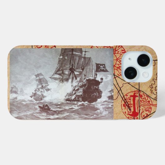 PIRATE SCHIP BATTLE / ANTIEK PIRATEN BEHANDELINGSK Case-Mate iPhone CASE (Achterkant (horizontaal))