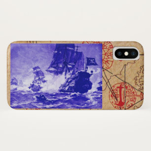 PIRATE SCHIP BATTLE / ANTIEK PIRATEN BEHANDELINGSK iPhone X HOESJE