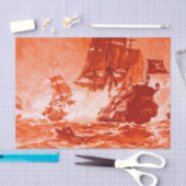 PIRATE SCHIP BATTON IN rood Tissuepapier (Craft)