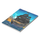 PIRATE SCHIP OP SUNSET NOTITIEBLOK (Gedraaid)