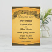 Pirate Scroll sparen de Datum uitnodigen Save The Date (Staand voorkant)