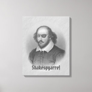 Pirate Shakespeare Canvas Afdruk