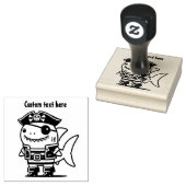 Pirate Shark Rubberstempel (Gestempeld)
