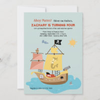 Pirate Ship 2 Uitnodiging