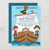 Pirate Ship Anniversaire Fête Invitation (Devant / Derrière)