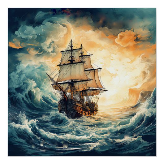 Pirate Ship Art Series - Eerste editie #21 Perfect Poster (Voorkant)