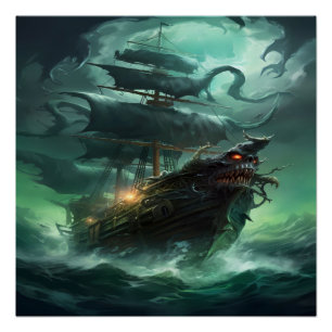 Pirate Ship Art Series - Eerste editie #3 Perfect Poster