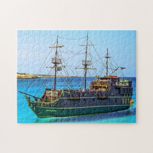 Pirate Ship Black Pearl Jigzaag Puzzle Legpuzzel (Horizontaal)