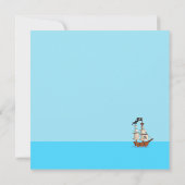 Pirate Ship Boy Anniversaire Fête Invitation (Dos)