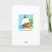 Pirate Ship Boy Carte de remerciements d'anniversa (Dos)