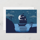 Pirate Ship briefkaart (Voorkant / Achterkant)