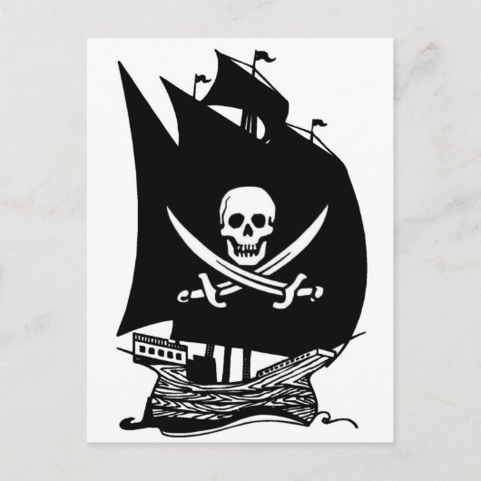 Pirate Ship Briefkaart (Voorkant)