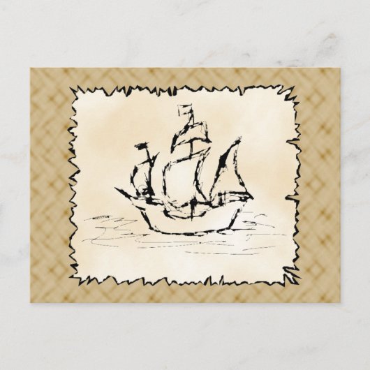 Pirate Ship. Briefkaart (Voorkant)