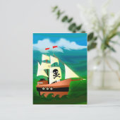 Pirate Ship Briefkaart (Staand voorkant)