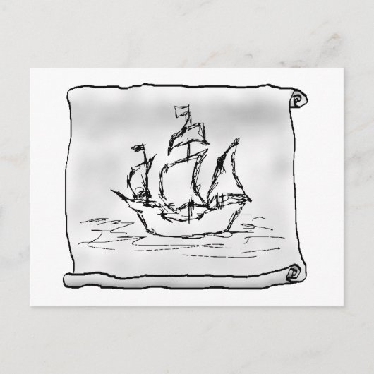 Pirate Ship. Briefkaart (Voorkant)