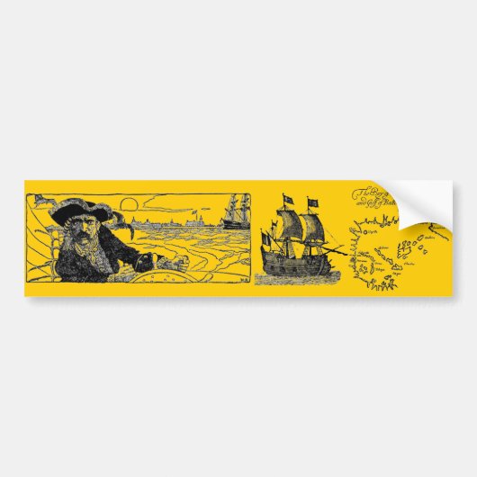 Pirate Ship BumperSticker (Voorkant)