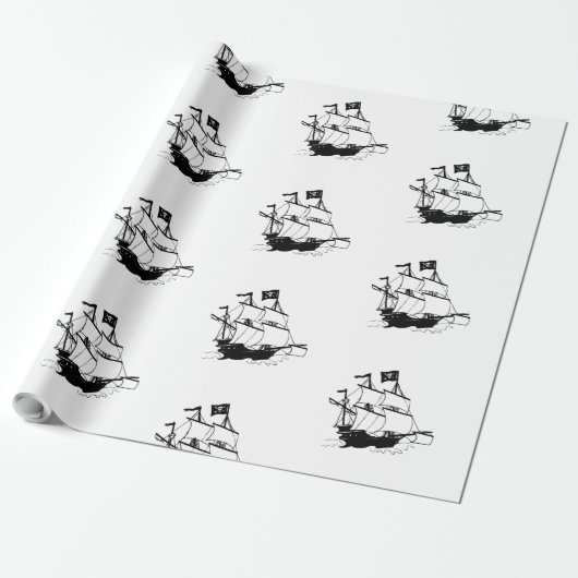 Pirate Ship Cadeaupapier (Uitgerold)