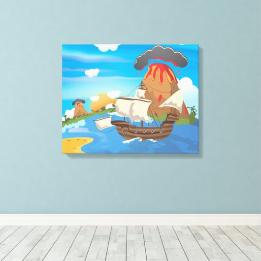 Pirate Ship Canvas Afdruk (Insitu (Houten vloer))