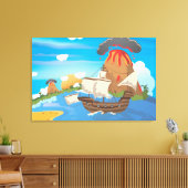 Pirate Ship Canvas Afdruk (Insitu (Woonkamer))