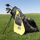 Pirate ship cartoon illustratie golfhanddoek (Groen)
