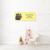 Pirate ship cartoon illustratie spandoek (Insitu)