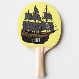 Pirate ship cartoon illustratie tafeltennisbatje