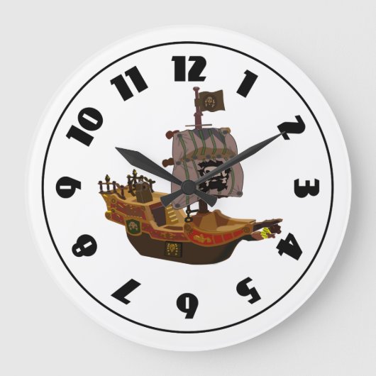 Pirate Ship Clock Grote Klok (Voorkant)