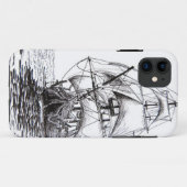 Pirate Ship Drawing design Case-Mate iPhone Case (Achterkant (horizontaal))