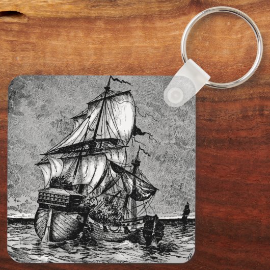 Pirate Ship en Galleon Sleutelhanger (Achterkant)