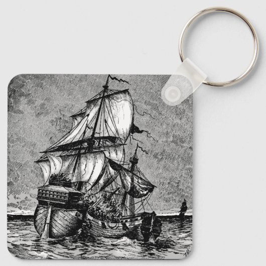Pirate Ship en Galleon Sleutelhanger (Achterkant)